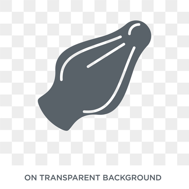 Het pictogram van de spiervezel. Trendy platte vector spiervezel pictogram op transparante achtergrond uit menselijke lichaamsdelen collectie. Hoge kwaliteit gevuld spiervezel symbool gebruik voor web en mobiel - Vector, afbeelding