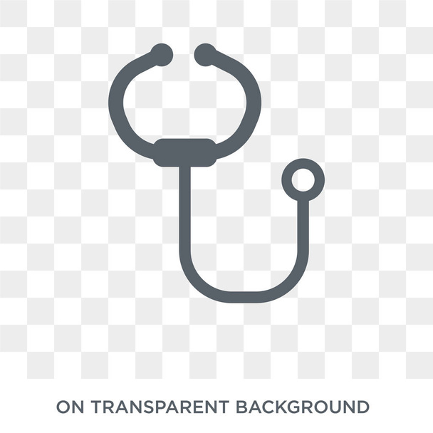 Stethoscope icon. Trendy flat vector Stethoscope icon on transparent background from Health and Medical collection. High quality filled Stethoscope symbol use for web and mobile - Vector, Image