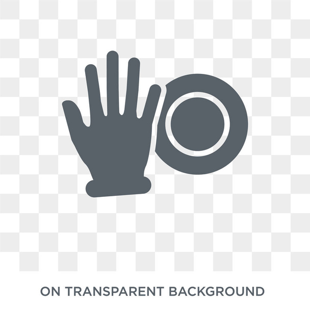 Push all fingers to expand icon. Trendy flat vector Push all fingers to expand icon on transparent background from Hands and guestures collection. High quality filled Push all fingers to expand symbol - Vector, Image