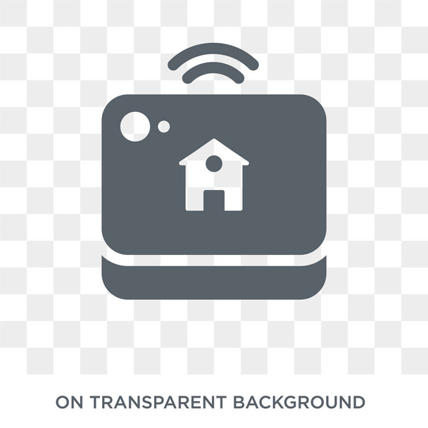 smart home hub icon. Trendy flat vector smart home hub icon on transparent background from General collection. High quality filled smart home hub symbol use for web and mobile - Vector, Image