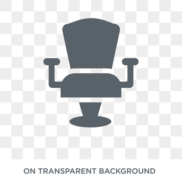 Bureau stoel pictogram. Bureau stoel ontwerpconcept van meubels en huishoudelijke collectie. Eenvoudig element met de vectorillustratie op transparante achtergrond. - Vector, afbeelding