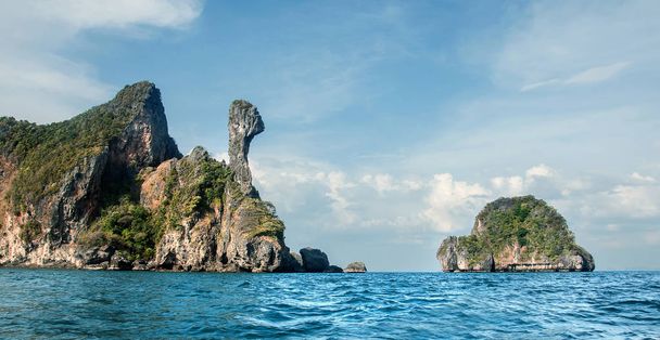 Νησί κοτόπουλου, επίσης γνωστή ως Koh Gai ή Koh Kai ή Khwan Koh Hua, η θάλασσα Andaman, Επαρχία Κράμπι, Ταϊλάνδη. Διάσημος τουριστικός προορισμός  - Φωτογραφία, εικόνα