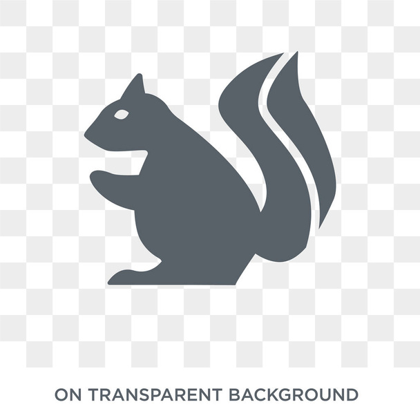 Chipmunk icon. Trendy flat vector Chipmunk icon on transparent background from animals  collection. High quality filled Chipmunk symbol use for web and mobile - Vector, Image