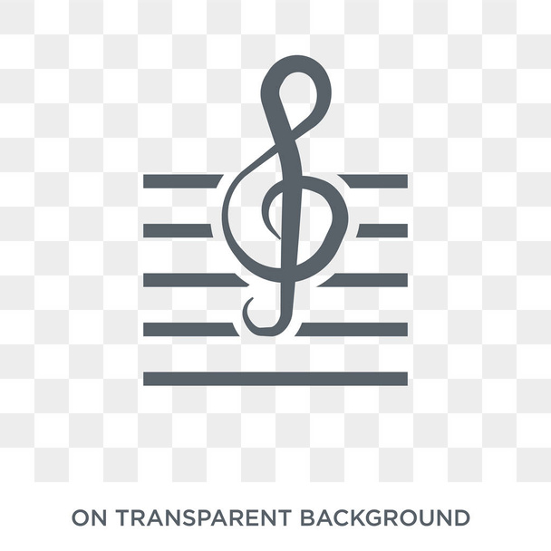 G clef ikonra. G clef koncepció szórakozási-gyűjtemény. Egyszerű elem átlátszó háttér vektor illusztráció. - Vektor, kép