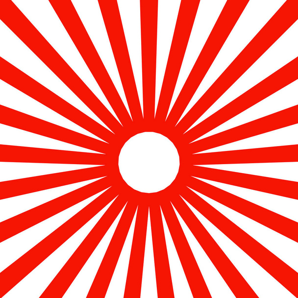 Japan rode zon behang achtergrond vectorillustratie. Retro ray achtergrond. Abstract achtergrond van rode en witte lijn - Vector, afbeelding