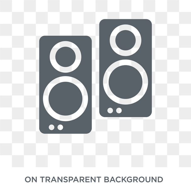 Lautsprecher-Symbol. Lautsprecher entwerfen Konzept aus Sammlung elektronischer Geräte. einfache Elementvektorabbildung auf transparentem Hintergrund. - Vektor, Bild
