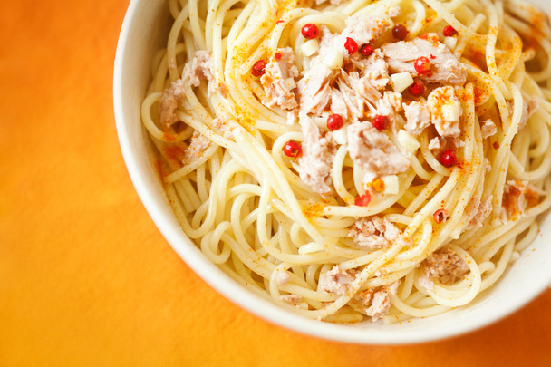 Tuna pasta from above - Photo, Image