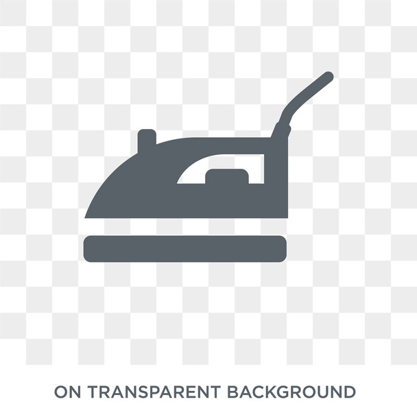 Ironing icon. Trendy flat vector Ironing icon on transparent background from Cleaning collection. High quality filled Ironing symbol use for web and mobile - Vector, Image