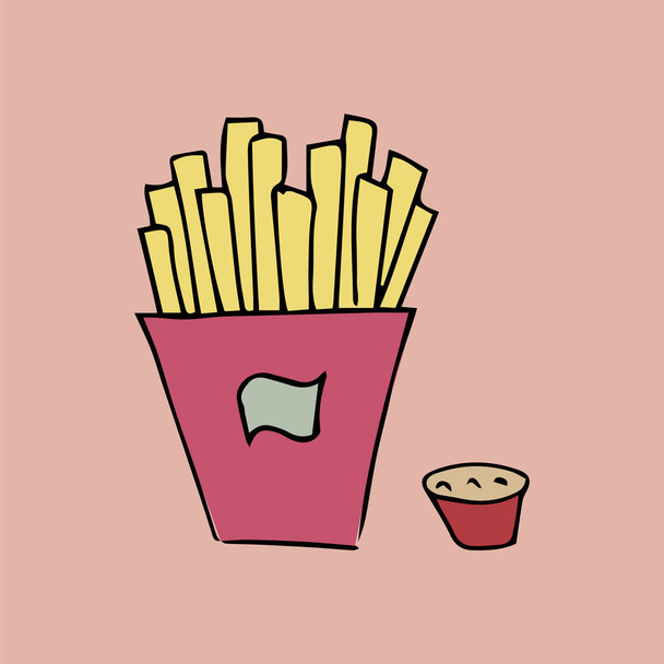 FRENCH FRIES. fast food. VECTOR - Vector, Image