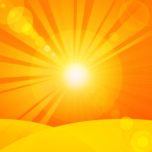 Abstract background with  sun glow  - Illustration - Photo, Image