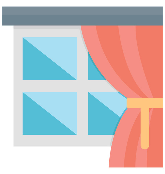 Ikonę domu wektor kolor okna, które mogą być łatwo modyfikowane lub edytować  - Wektor, obraz