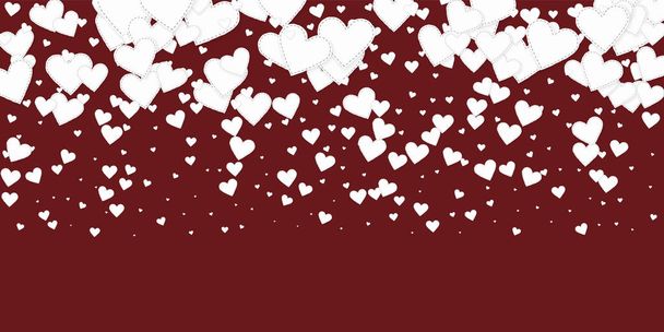 El corazón blanco ama los confettis. Día de San Valentín gradie - Vector, Imagen