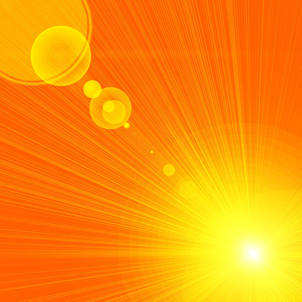 Abstrakter Hintergrund. Sonne mit Strahlen - Illustration - Foto, Bild