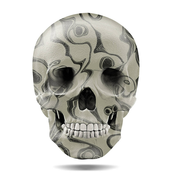  crânio humano colorido, decoração - Ilustração
 - Foto, Imagem