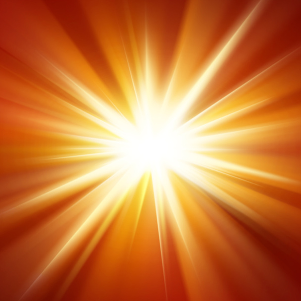 Sonne mit Strahlen abstrakter Hintergrund - Illustration - Foto, Bild
