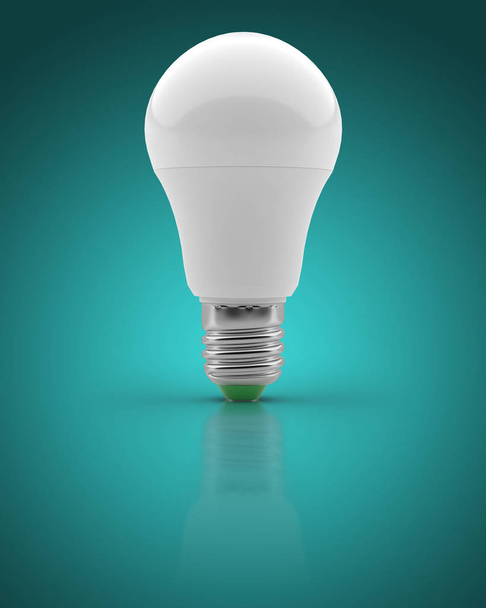 LED light bulb on an isolated background 3d render, 3d image, 3d model - Foto, Imagem