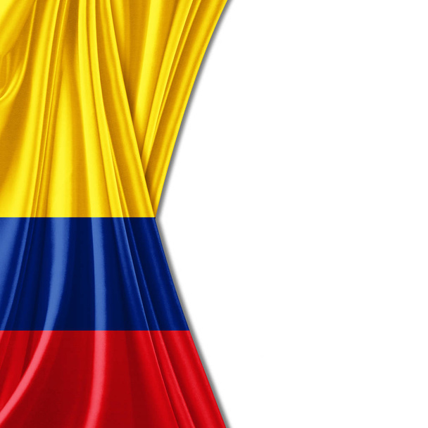Kolumbijská vlajka s kopií prostor pro ilustraci - 3d textu     - Fotografie, Obrázek