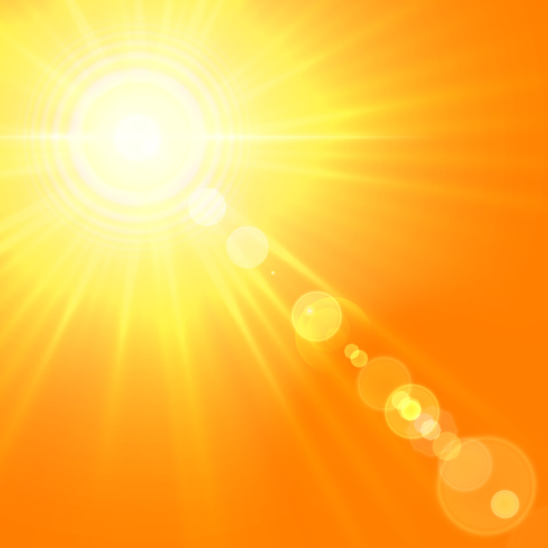 太陽と太陽光線の抽象的な背景 - イラスト - 写真・画像