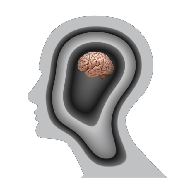  testa umana, sfondo astratto - illustrazione 3D
 - Foto, immagini