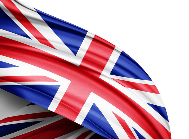 Флаг Соединенного Королевства с местом для копирования текста - 3D иллюстрация
     - Фото, изображение
