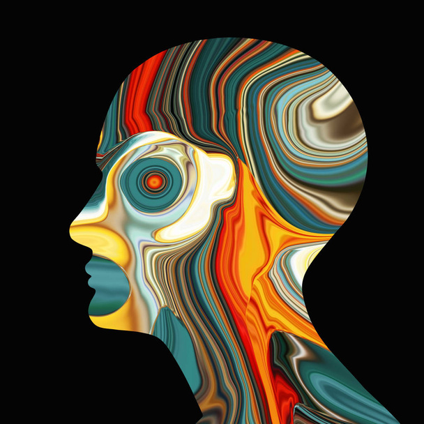  ihmisen pää, tausta - 3D-kuva
 - Valokuva, kuva