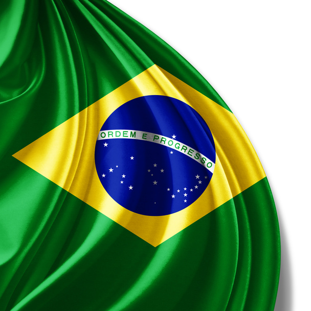 Vlag van Brazilië met kopie ruimte voor uw tekst of afbeeldingen - Foto, afbeelding
