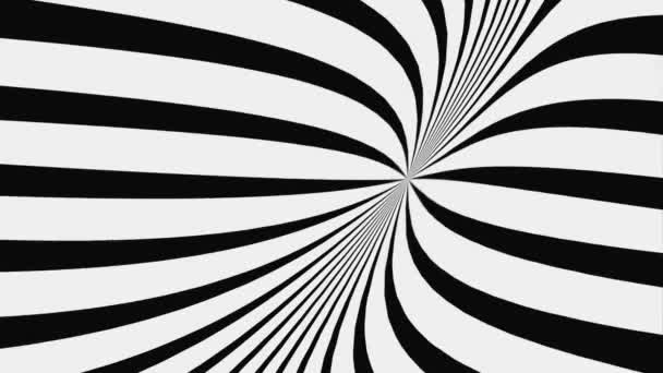 schwarz-weiße hypnotische Spirale, Schleife - Filmmaterial, Video