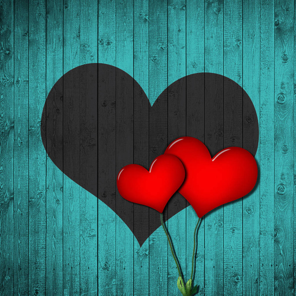  καρδιές, φόντο του Αγίου Βαλεντίνου, υφή - Φωτογραφία, εικόνα