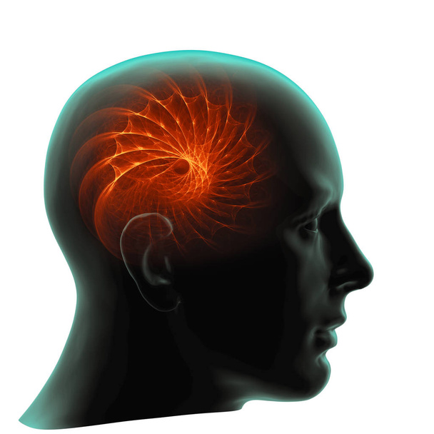  emberi agy háttér - 3D-s illusztráció - Fotó, kép