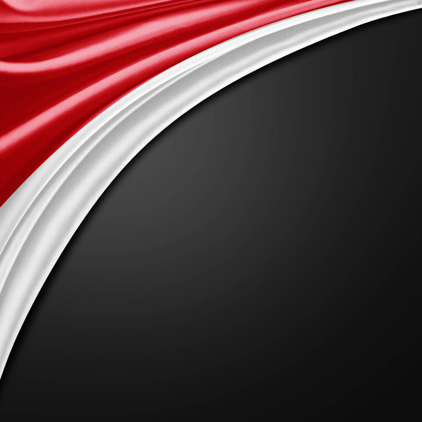 Flag of Monaco with copy space for your text  - 3D illustration     - Foto, Imagem