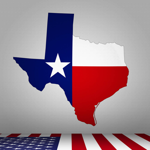Flagą Teksasu malowane na stare ściany tekstury - 3d ilustracja - Zdjęcie, obraz