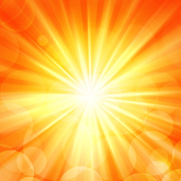 sun with  rays abstract background - Illustration - Foto, afbeelding