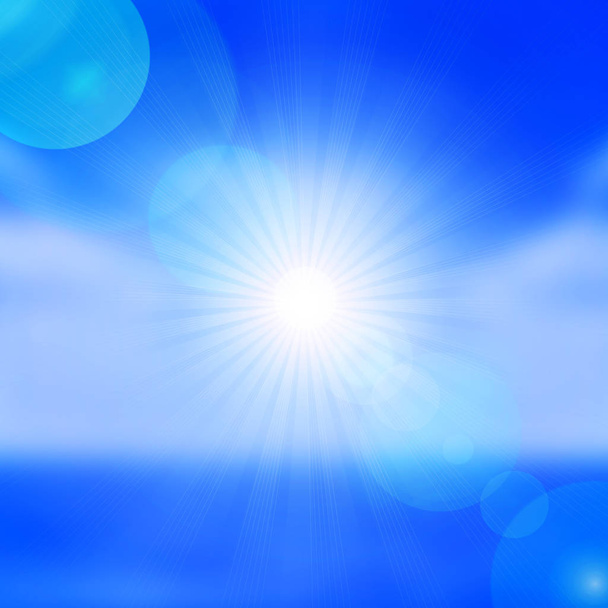 солнце с лучами абстрактного фона - Иллюстрация
 - Фото, изображение