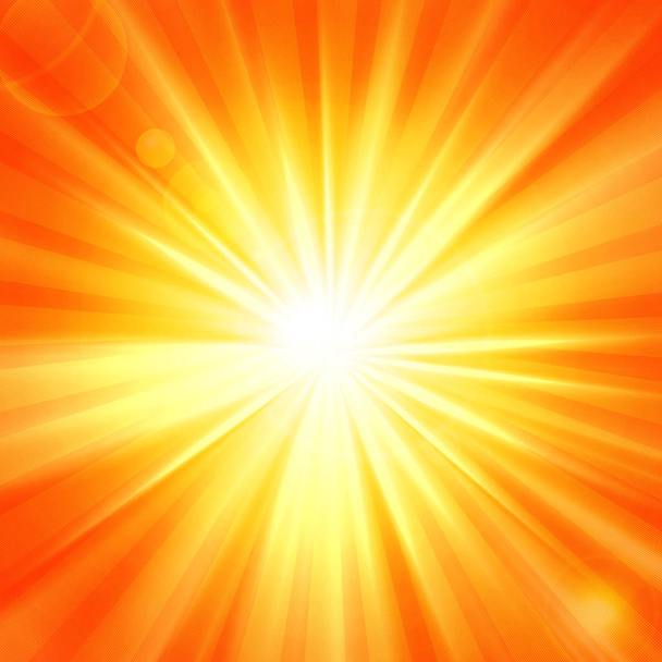 sun with  rays abstract background - Illustration - Photo, Image