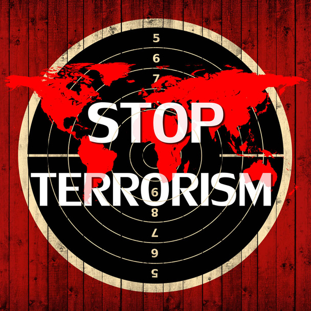  Stop terrorism text. Background, texture - Foto, afbeelding