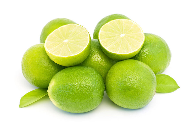 fresh limes isolated on white background - Photo, Image