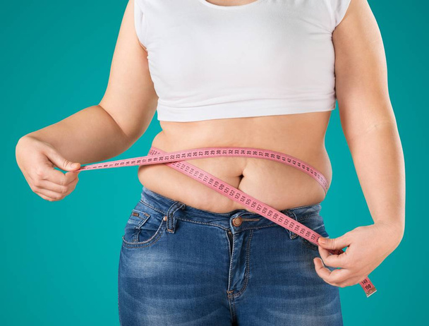 Woman weight loss concept - 写真・画像