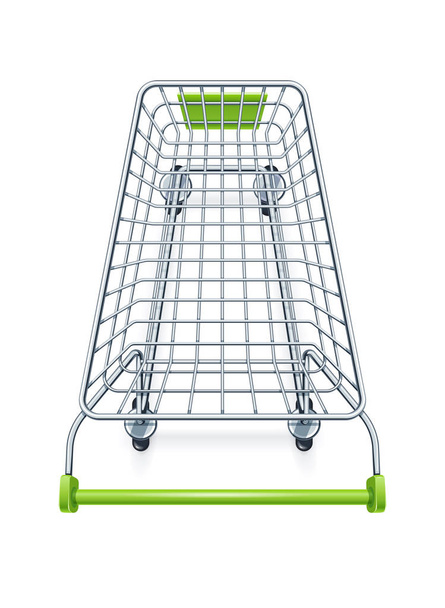 Shopping cart for supermarket products. - Vector, imagen