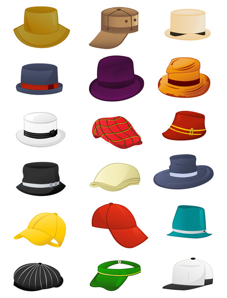 男性のための夏用帽子 - ベクター画像