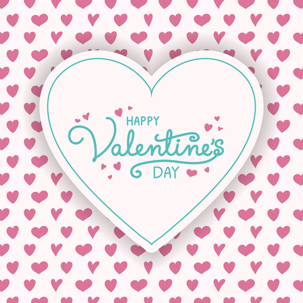 Valentine's Day greetings with hearts. Vector - Vector, Image