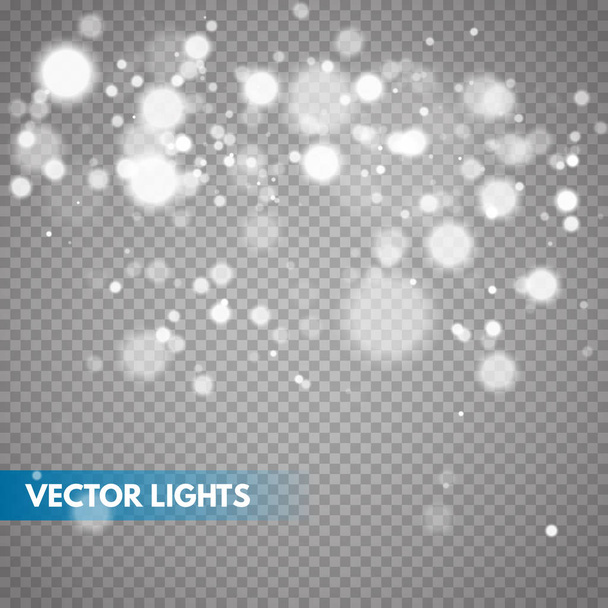 Shining bokeh isolated on transparent background.  - Vector, Image