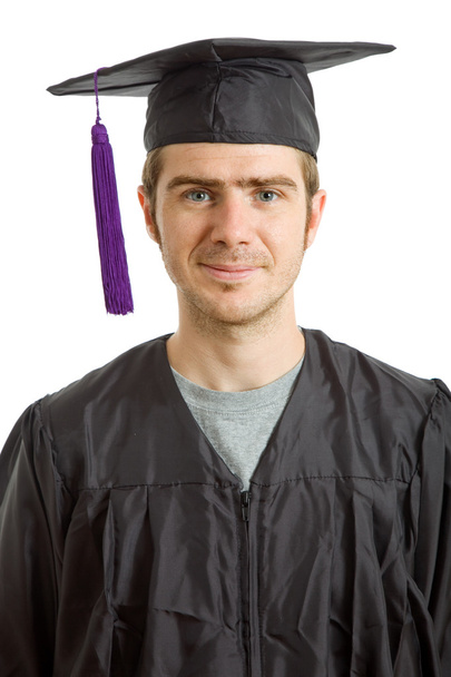 Gelukkig jonge man na zijn afstuderen - Foto, afbeelding