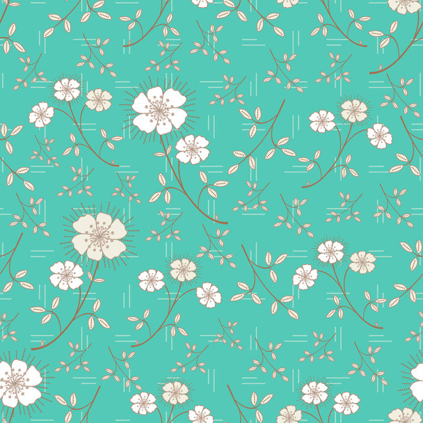 Seamless pattern with a floral pattern. - Wektor, obraz