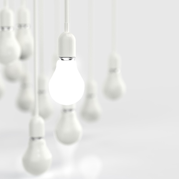 creative idea and leadership concept light bulb - Photo, Image
