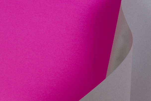 abstrakte geometrische Form rosa grau Farbe Papier Hintergrund - Foto, Bild