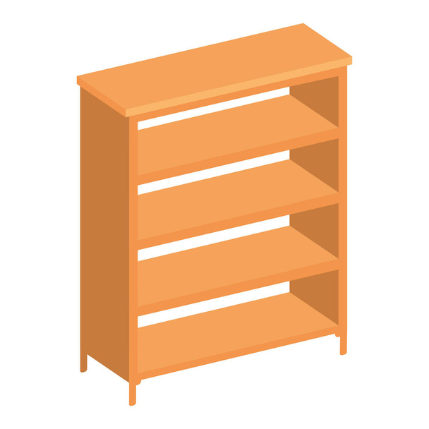 shelf wooden isolated icon - Vetor, Imagem