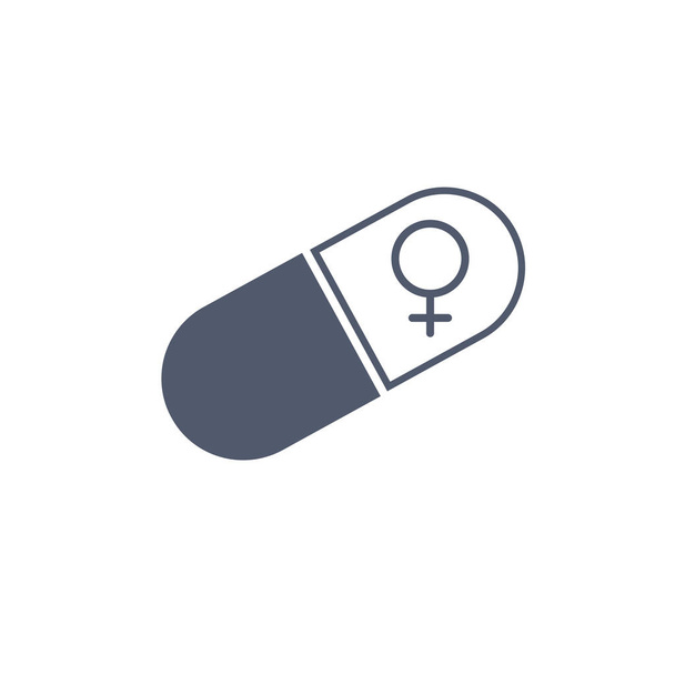 Icône capsule pilule masculine. Des médicaments. Symbole de silhouette. Espace négatif. Pilule d'amour. Illustration vectorielle isolée sur blanc
 - Vecteur, image
