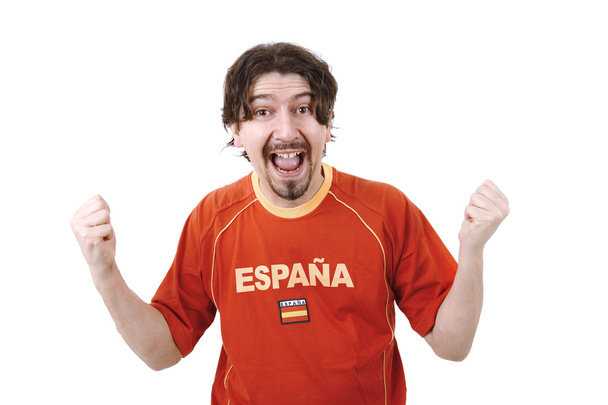 Щасливий іспанський чоловік прихильник
 - Фото, зображення