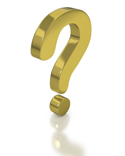 Símbolo de marca de pregunta de oro
 - Foto, Imagen