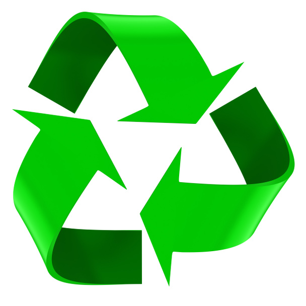 Recycle symbol on a white background - Photo, Image